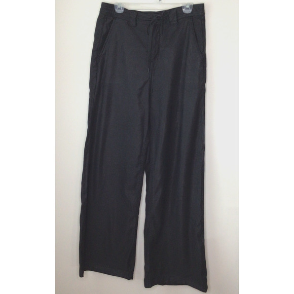 Hudson Jeans Pants Black Twill Draw String Wide Leg Pants Size 28 - Picture 1 of 8